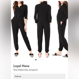 Loyal Hana Maternity Black Jumpsuit S